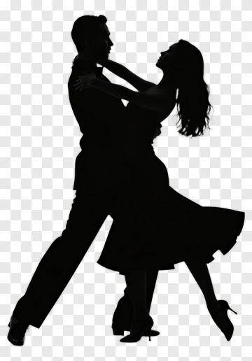 Dancing Couple In Silhouette PNG
