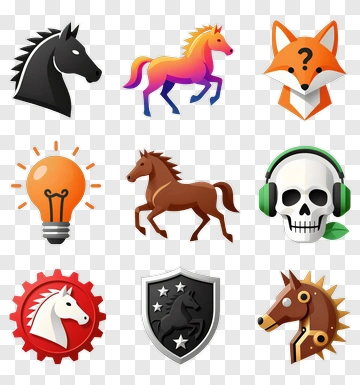 Colorful Animal Icons And Symbols PNG