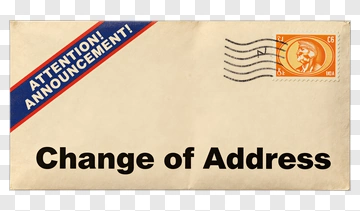 Change Of Address Announcement Envelope PNG