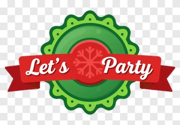 Let's Party Holiday Badge PNG