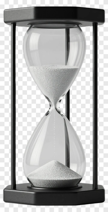 Hourglass With White Sand PNG