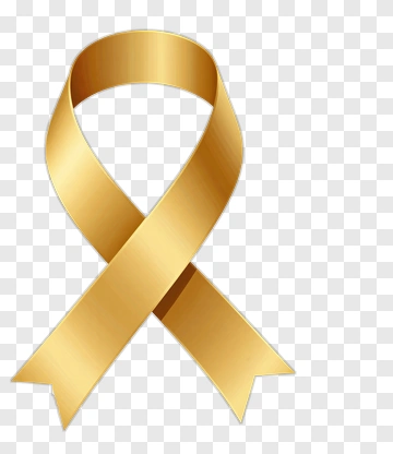 Gold Awareness Ribbon PNG