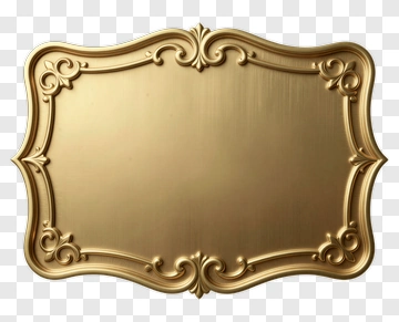 Golden Decorative Frame PNG