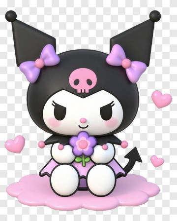 Cute Character Holding A Flower PNG