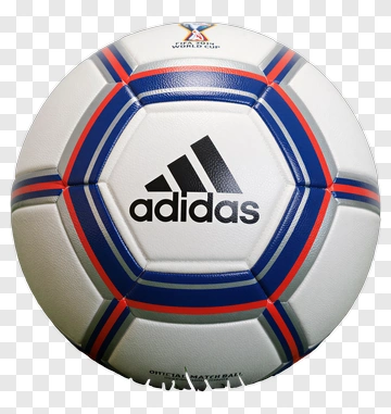 Adidas Soccer Ball With Blue And Red Stripes PNG