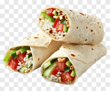 Delicious Wraps Filled With Fresh Vegetables PNG