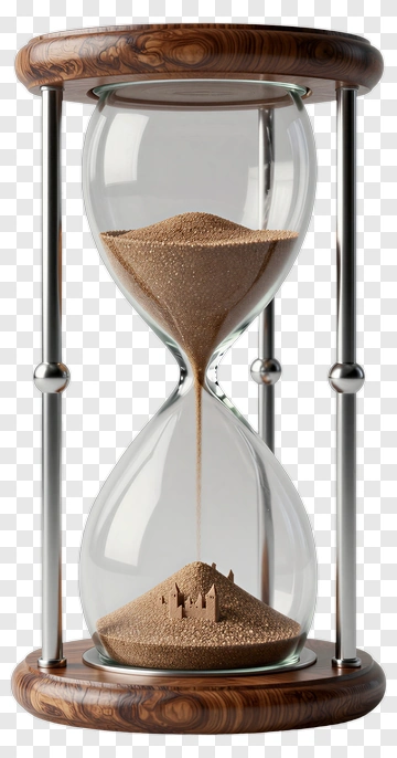 Elegant Hourglass With Sand PNG