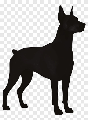 Silhouette Of A Black Dog PNG