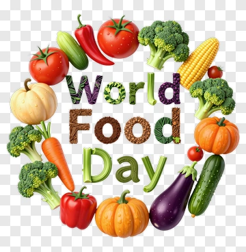 World Food Day With Colorful Vegetables PNG