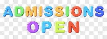 Colorful Admissions Open Sign PNG