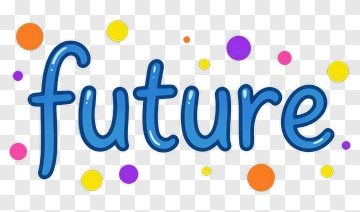Future Text With Colorful Dots PNG
