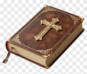Leather Bible With Cross Design PNG
