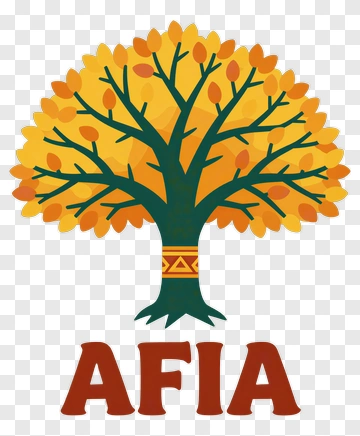 Colorful Tree With Afia Text PNG