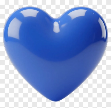 Blue Heart Shape PNG