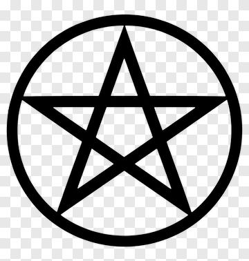 Pentagram Symbol In Circle PNG