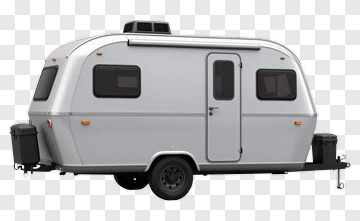 White Travel Trailer PNG