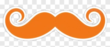 Orange Mustache PNG