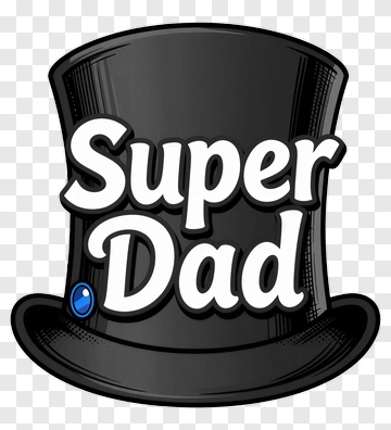 Super Dad Top Hat Design PNG