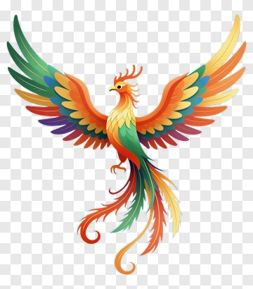 Colorful Phoenix Bird PNG