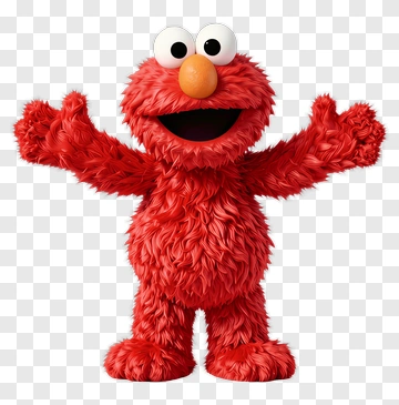 Elmo The Cartoon Character With Open Arms PNG