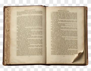 Open Book With Text Pages PNG