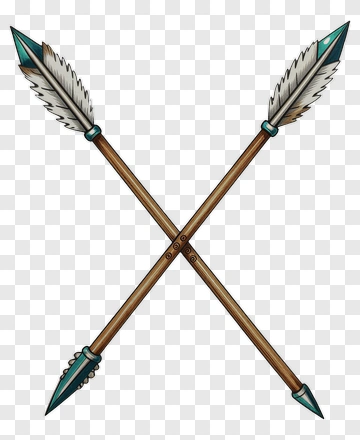 Crossed Decorative Arrows PNG