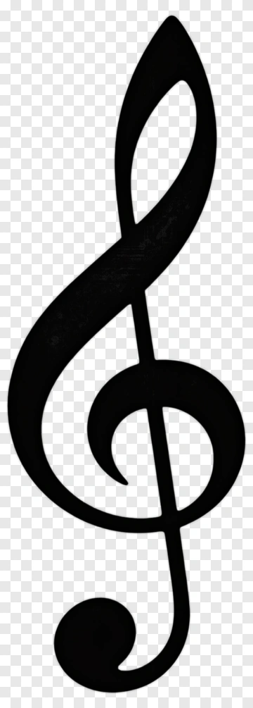 Black Treble Clef Symbol PNG