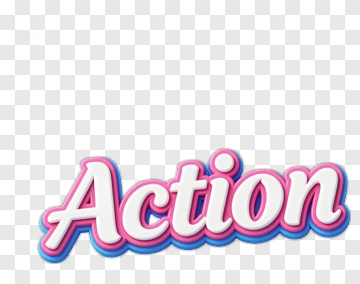 Colorful Action Text PNG
