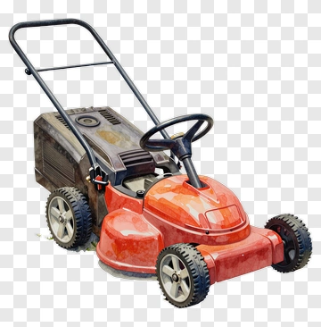 Red Lawn Mower PNG