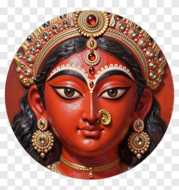 Hindu Goddess Durga Illustration PNG