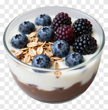 Yogurt Parfait With Berries And Granola PNG