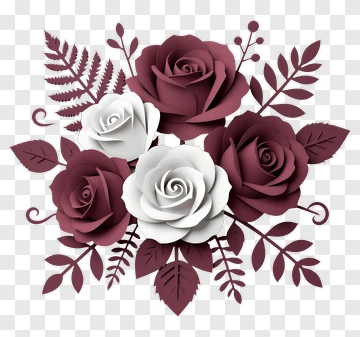 Colorful Rose Bouquet PNG