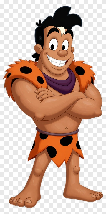 Cartoon Caveman Character Smiling PNG