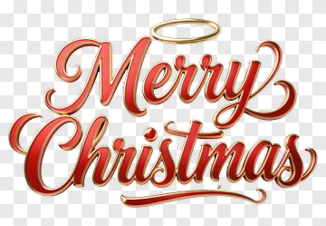 Merry Christmas Text Design PNG