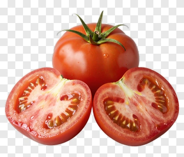 Fresh Red Tomato Slices PNG