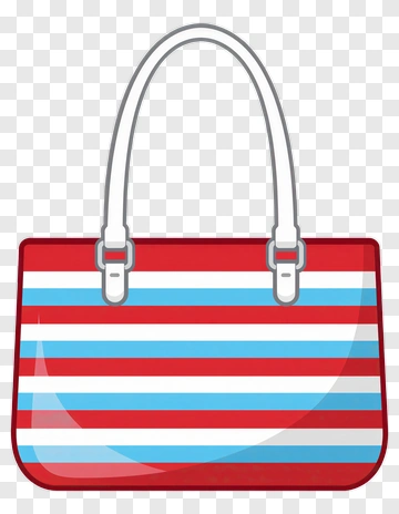 Striped Tote Bag PNG