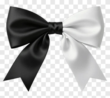 Black And White Bow PNG