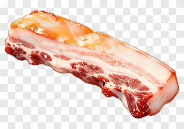 Raw Bacon Slice PNG