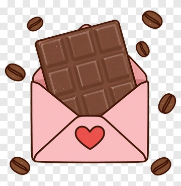 Chocolate Bar In A Pink Envelope PNG