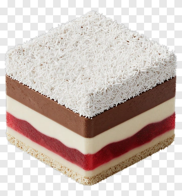 Layered Dessert Slice With Chocolate And Cream PNG