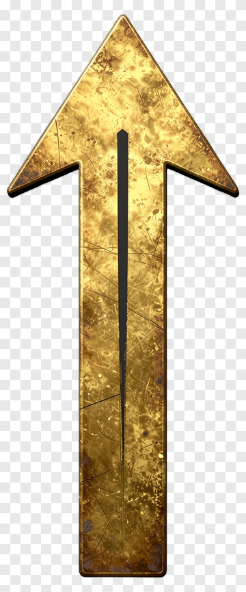 Golden Arrow Symbol PNG