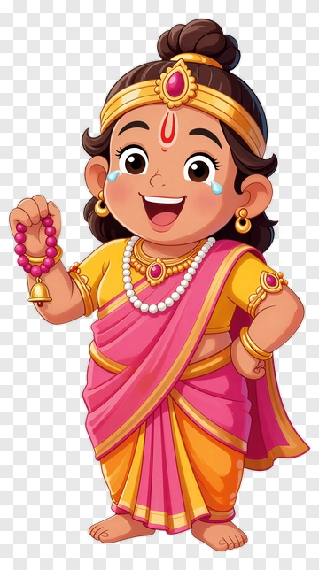 Happy Cartoon Child Holding A Bell PNG
