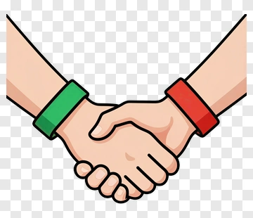 Handshake Between Two People PNG