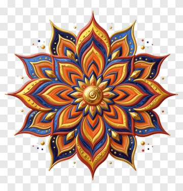 Colorful Decorative Mandala Design PNG