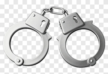 Silver Handcuffs PNG