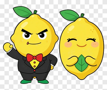 Cartoon Lemons With Expressions PNG