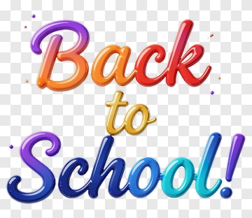 Back To School Text Design PNG