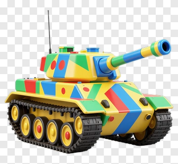 Colorful Toy Tank PNG
