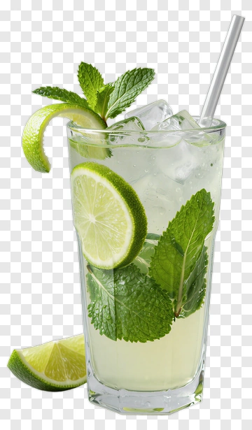 Refreshing Lime Mint Drink In A Glass PNG