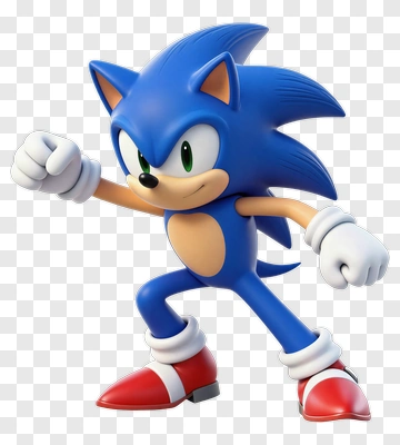 Sonic The Hedgehog Character In Action Pose PNG